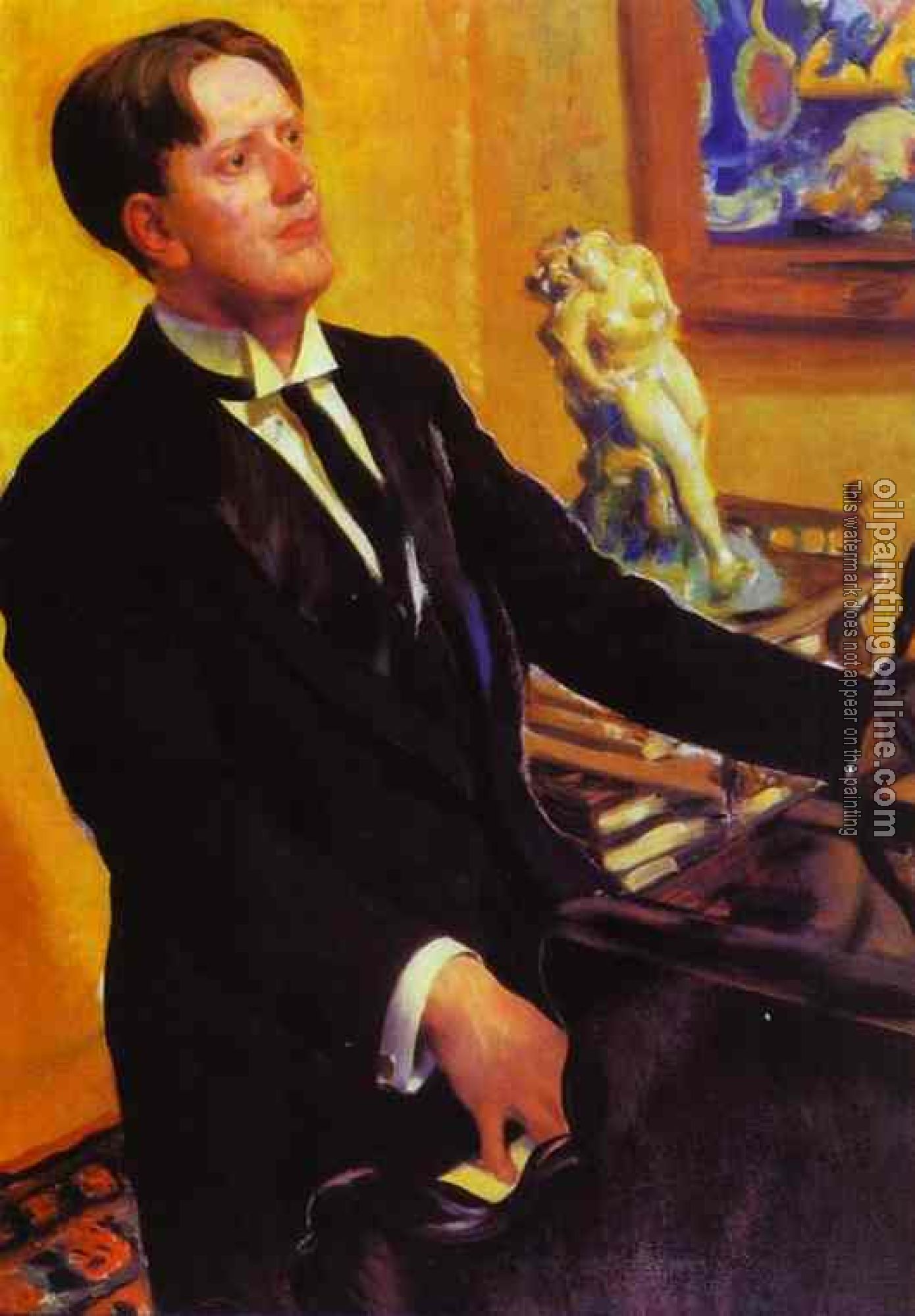 Kustodiev, Boris - Portrait of the Composer D.V. Morozov